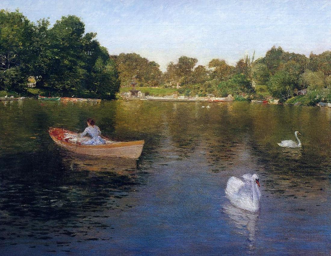 William Merritt Chase On the Lake Central Park